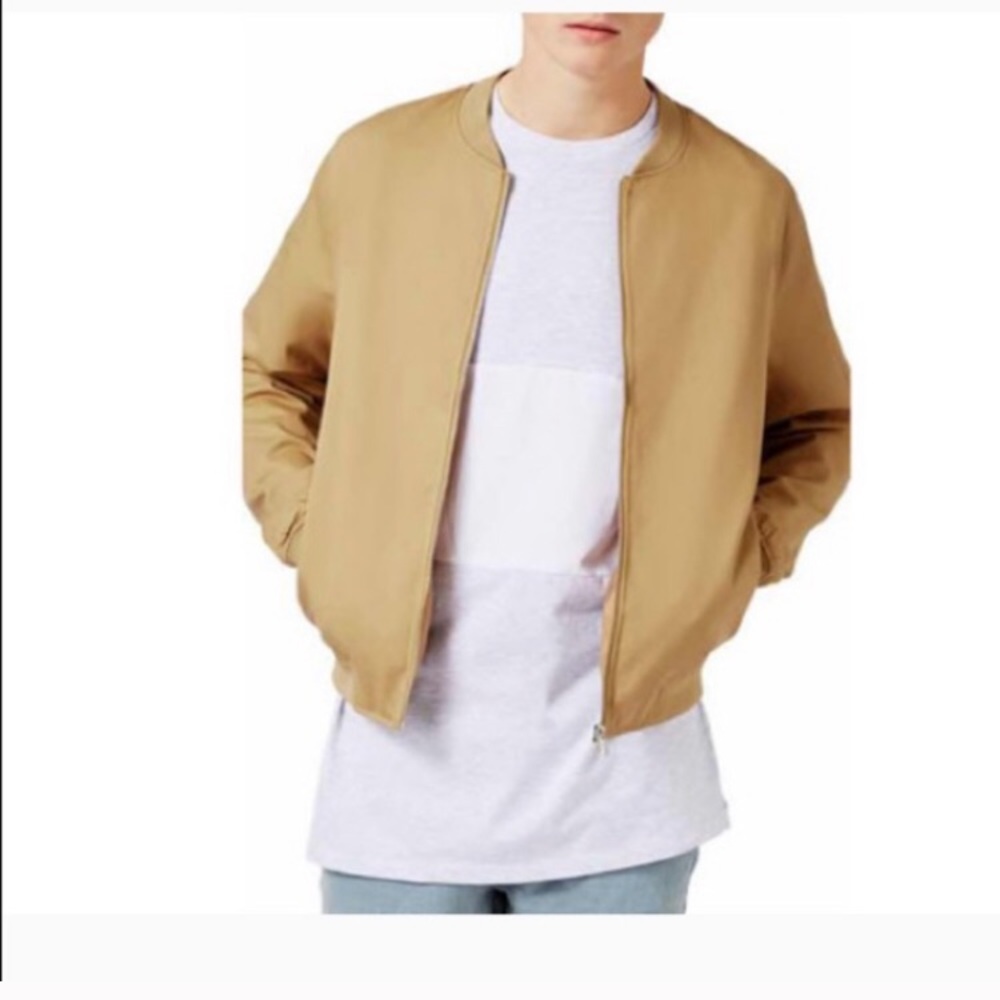 Topman Tan Bomber jacket